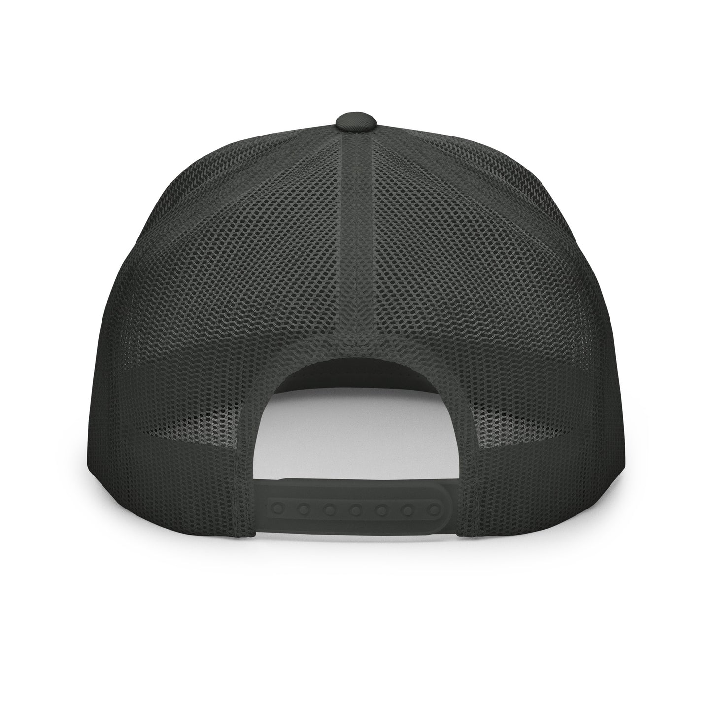 Black mesh cap on a white background