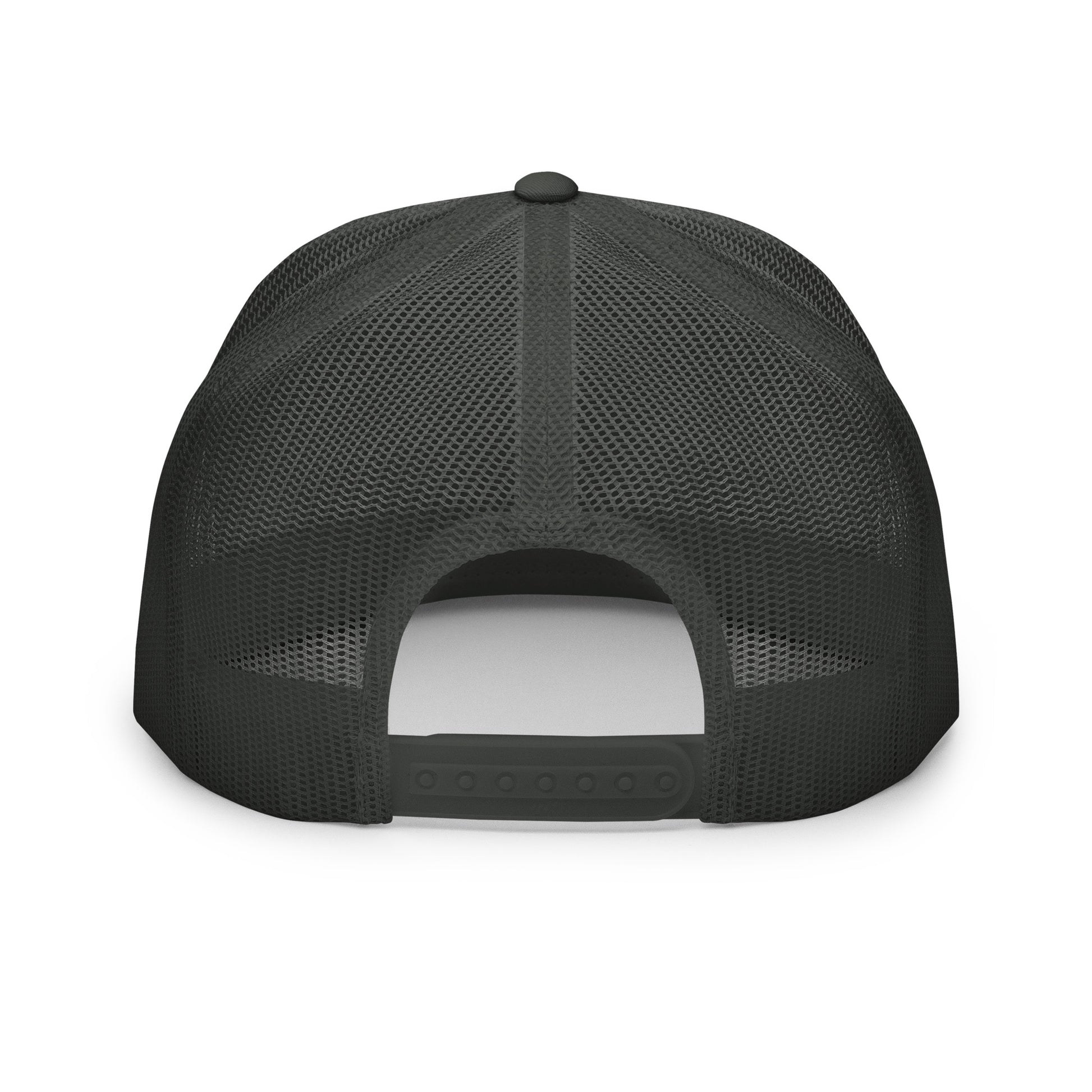Black mesh cap on a white background
