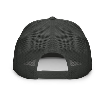 Black mesh cap on a white background