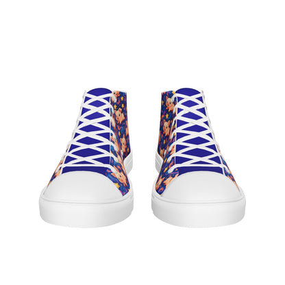 PIGS IN SPACE men's high top canvas shoes