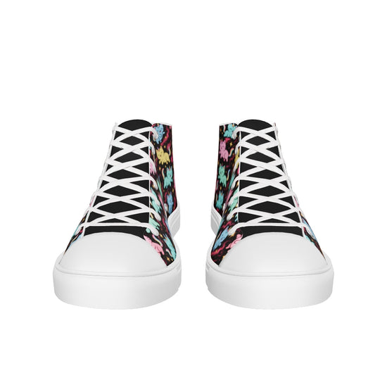 UNICORNS IN SPACE Men’s high top canvas shoes