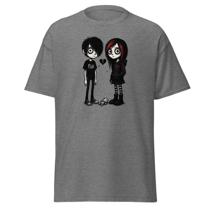 gray Unisex t-shirt with bold slogan The Kids Are Alright in sarcastic generational humor style