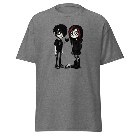 gray Unisex t-shirt with bold slogan The Kids Are Alright in sarcastic generational humor style